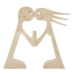 Couple Man and Woman Stand Wood Sculpture, Couple Wooden Carving Gifts Home Decor_4