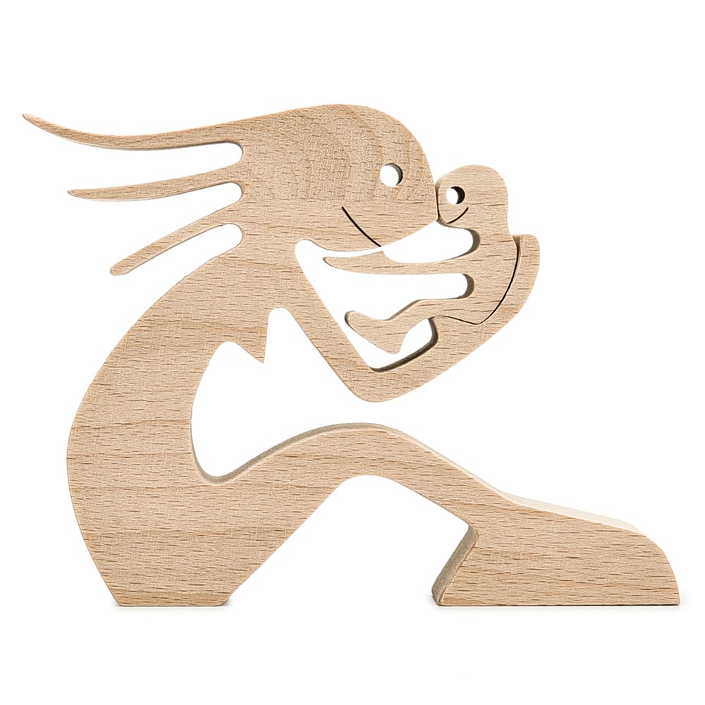 Mom and Children Wood Sculpture, Mothers Day Wooden Carving Gifts, Wooden Gifts for Wife Mom_4 Mom and Children Wood Sculpture, Mothers Day Wooden Carving Gifts, Wooden Gifts for Wife Mom_4
