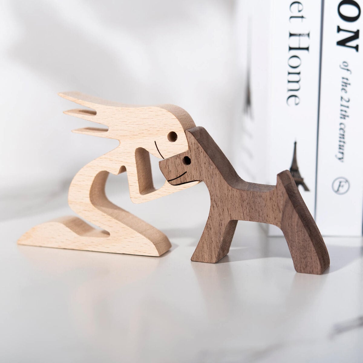 A Woman with Dark Pointy Ears Dog Wood Sculpture_7 A Woman with Dark Pointy Ears Dog Wood Sculpture_7
