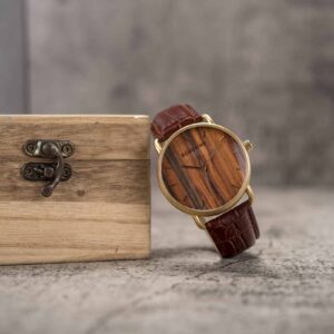 Classic Wood Watch Rosewood Gold GT058-3A