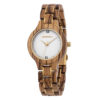 Wooden Watches for Women Natural Zebra Wood Glod - Sky