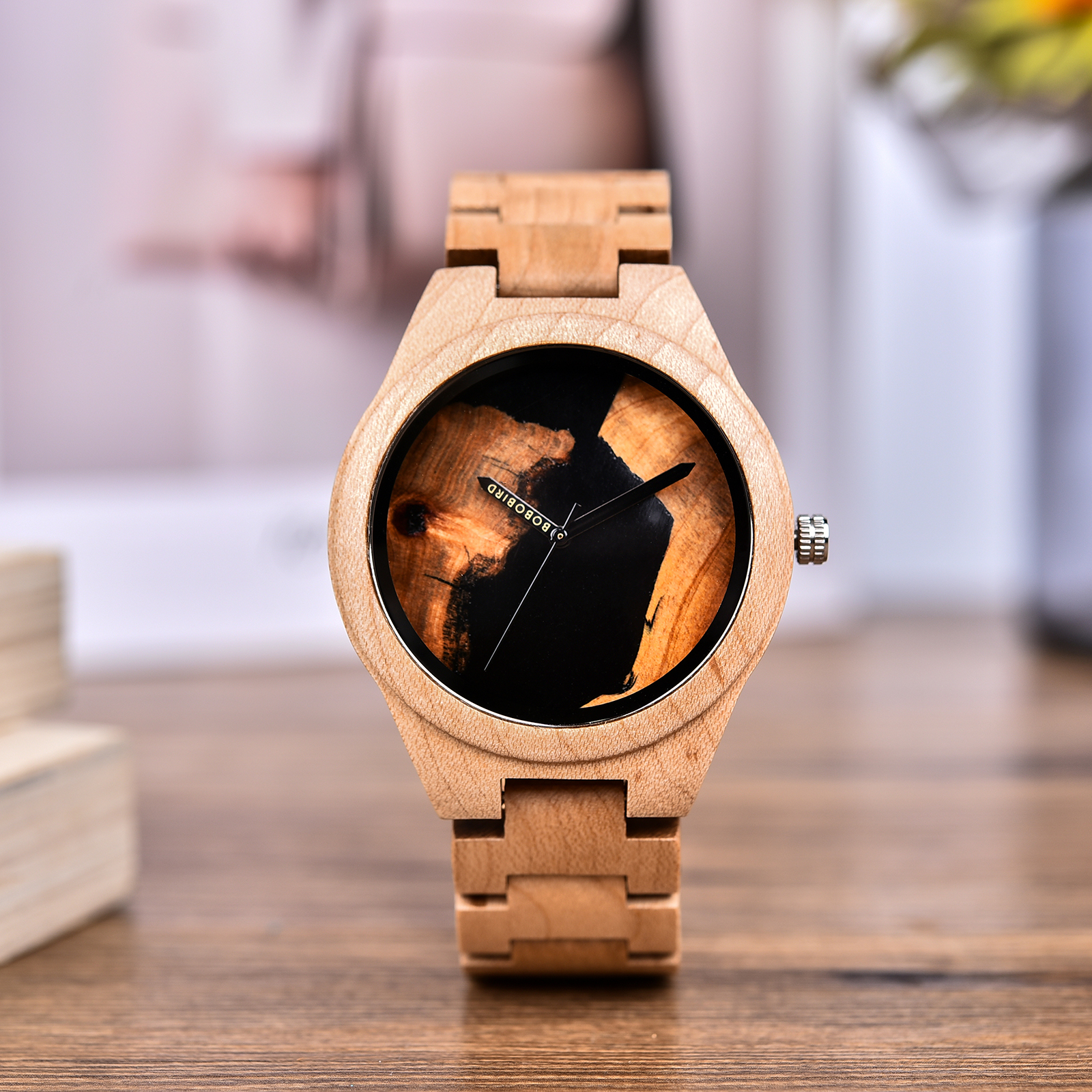 Reloj de resina de madera naturalmente único - Engin