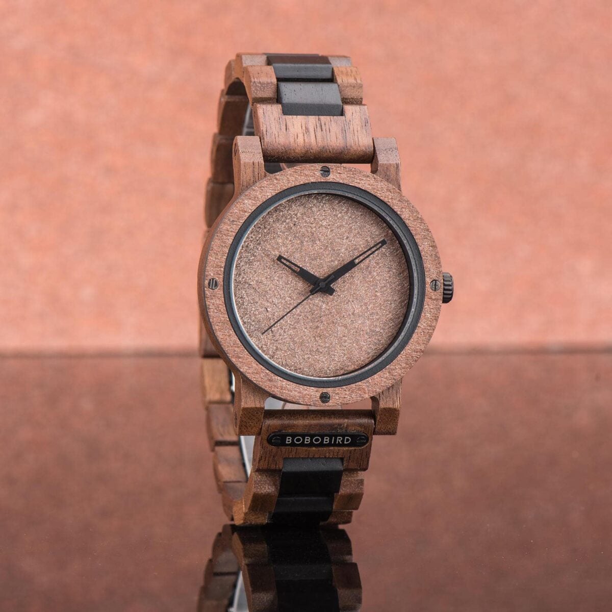 Natural Rock Ebony Wooden Watch - Saturn_21 Natural Rock Ebony Wooden Watch - Saturn_21