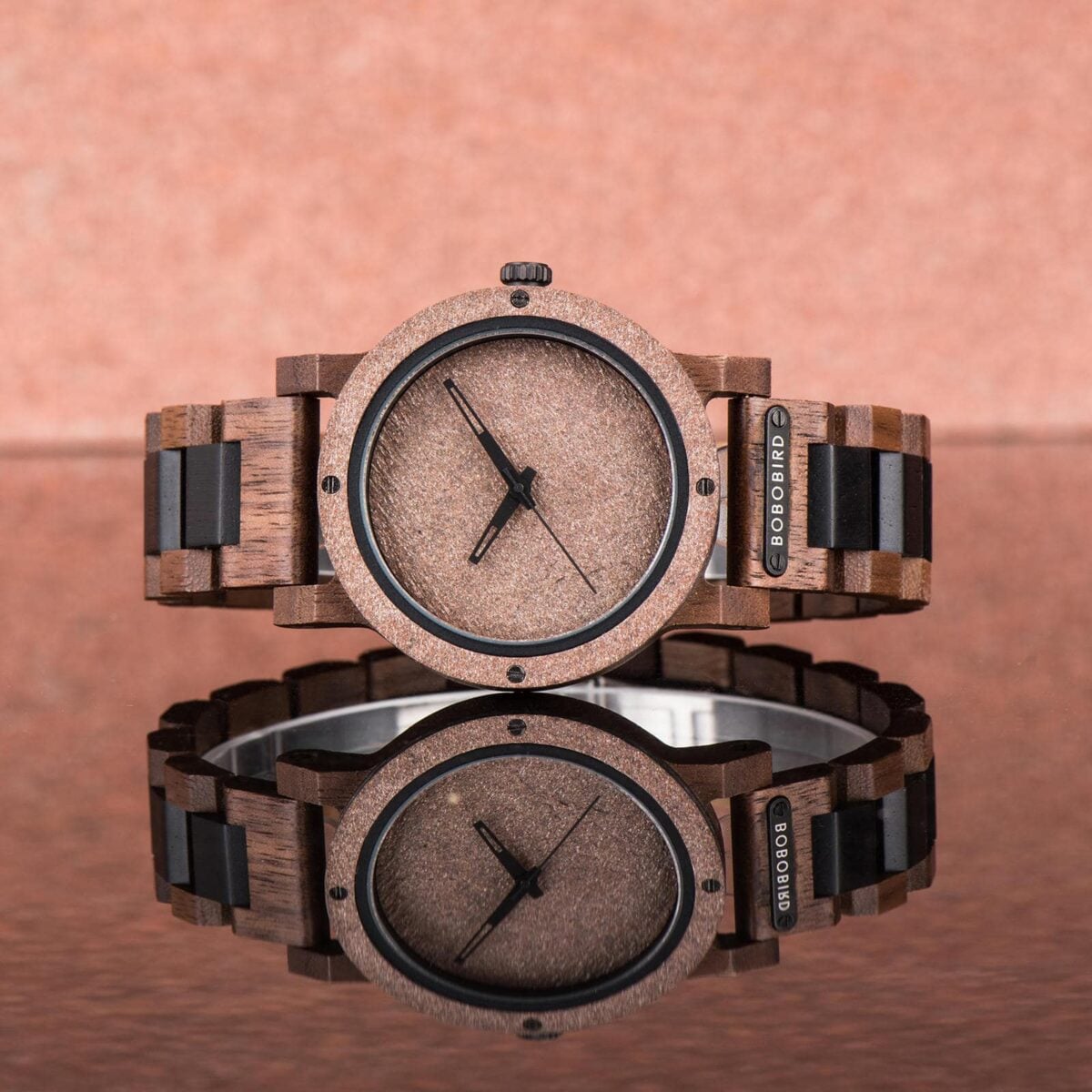 Natural Rock Ebony Wooden Watch - Saturn_23 Natural Rock Ebony Wooden Watch - Saturn_23