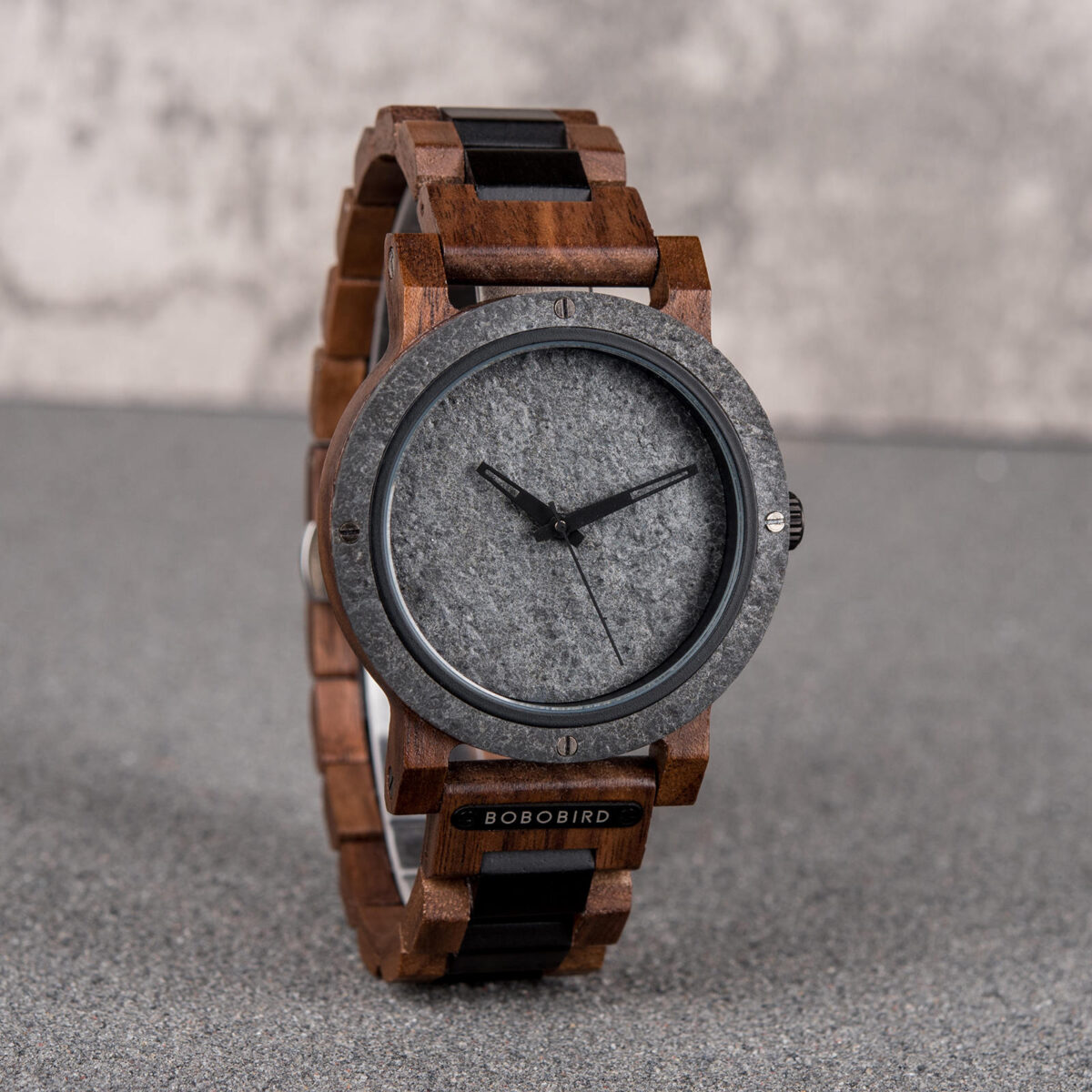 Natural Rock Ebony Wooden Watch - Uranus_18 Natural Rock Ebony Wooden Watch - Uranus_18