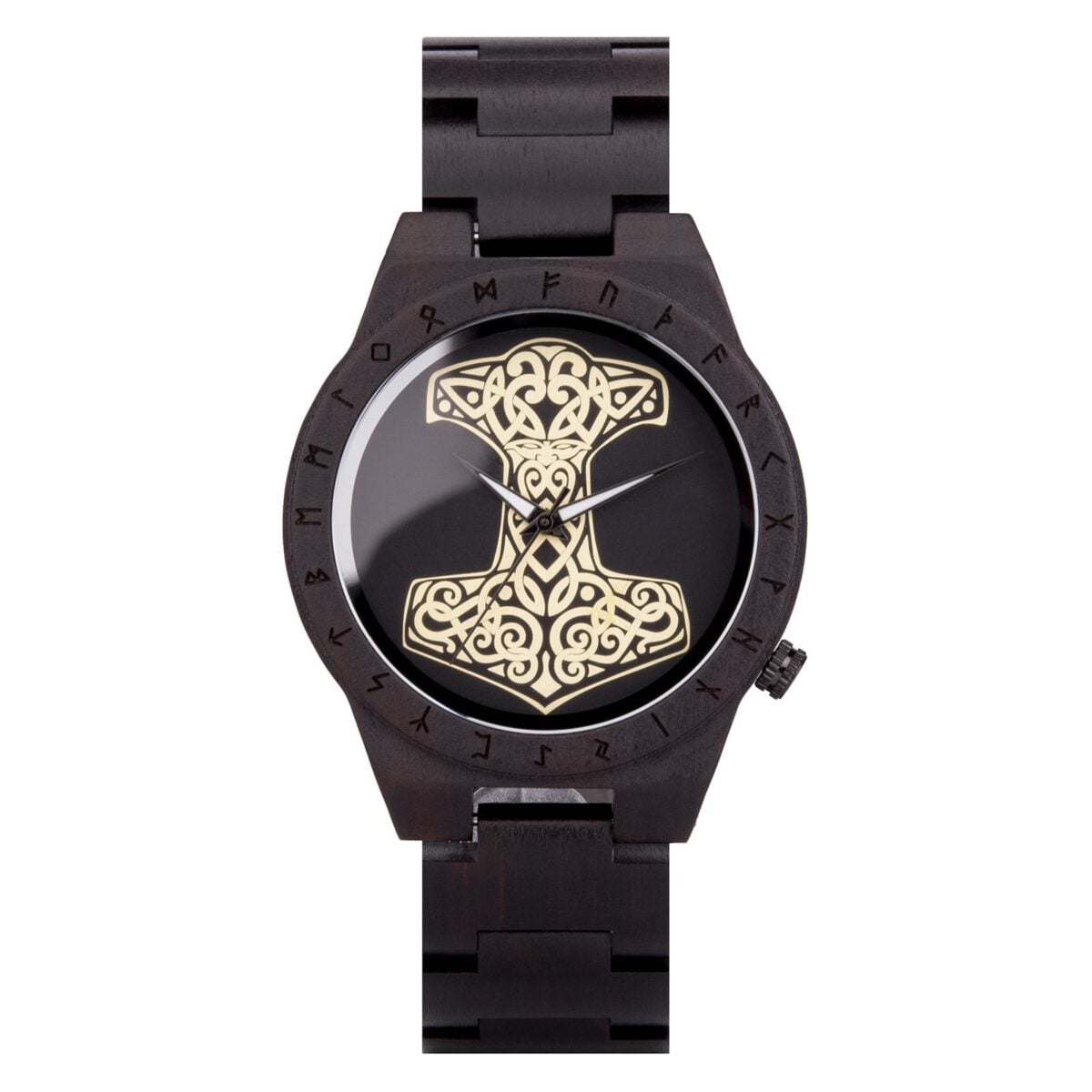 Thor's Hammer MjÖlnir Handmade Wooden Watch T16-8_1 Thor's Hammer MjÖlnir Handmade Wooden Watch T16-8_1