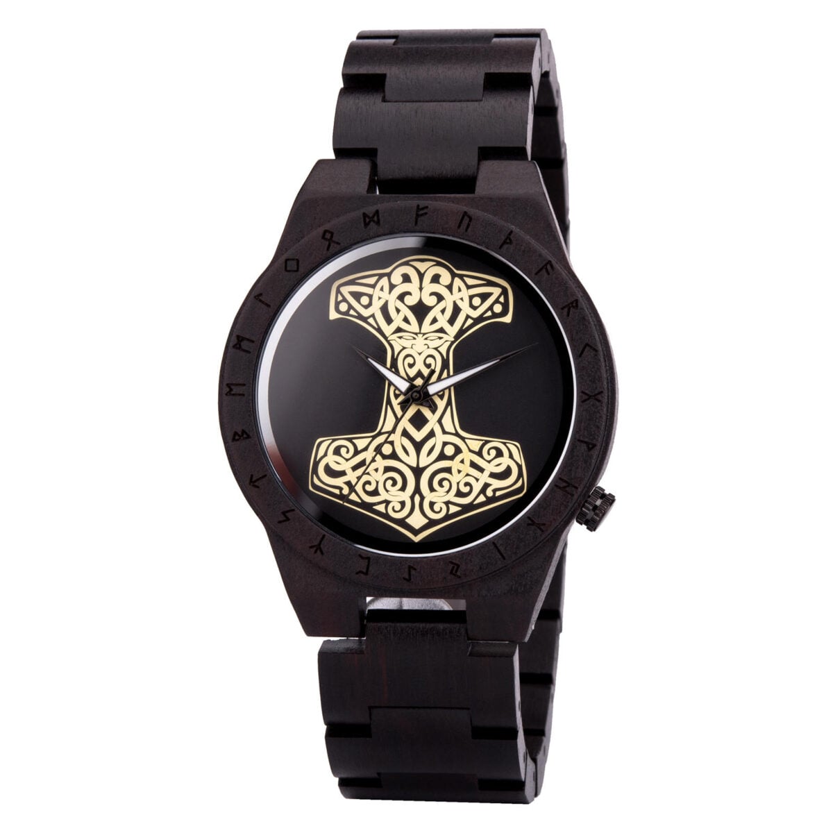 Thor's Hammer MjÖlnir Handmade Wooden Watch T16-8_2 Thor's Hammer MjÖlnir Handmade Wooden Watch T16-8_2
