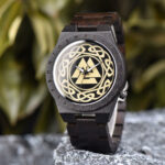 Valknut Handmade Engraved Wooden Watch