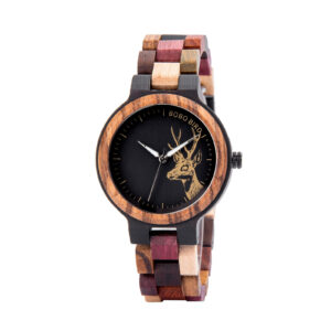 Colored Wooden Watches + Sunglasses + Wooden Bracelet Gift Box Set_3