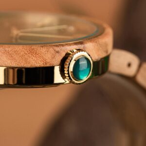 女性用の木製腕時計 Natural Olivewood - QUEEN