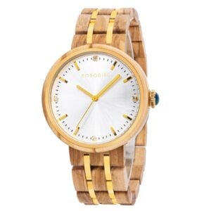 Wooden Watches For Women Natural Olivewood Silver - VICTORIA_17 Wooden Watches For Women Natural Olivewood Silver - VICTORIA_17