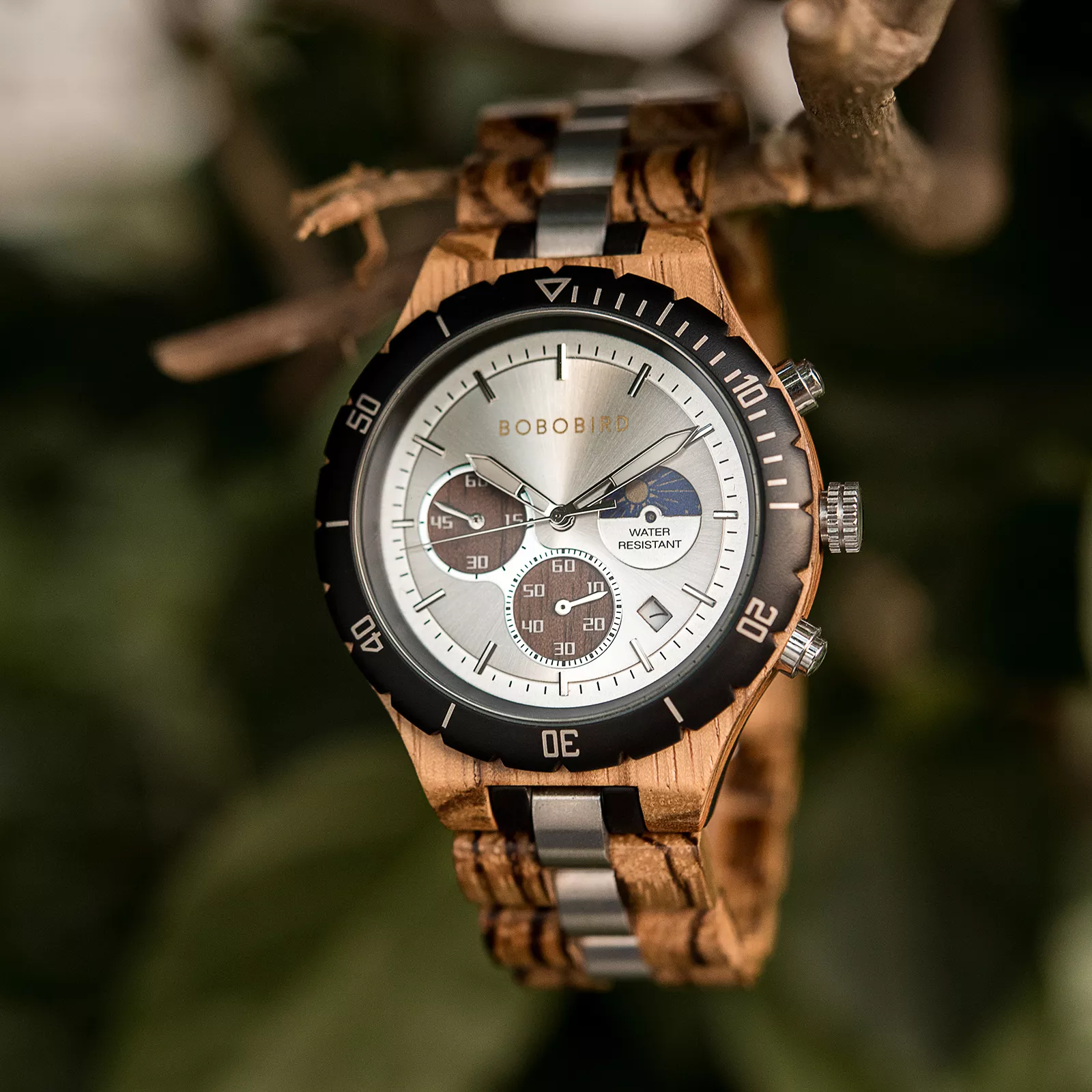 Relógios de Madeira Homem Zebrawood - Hunter
