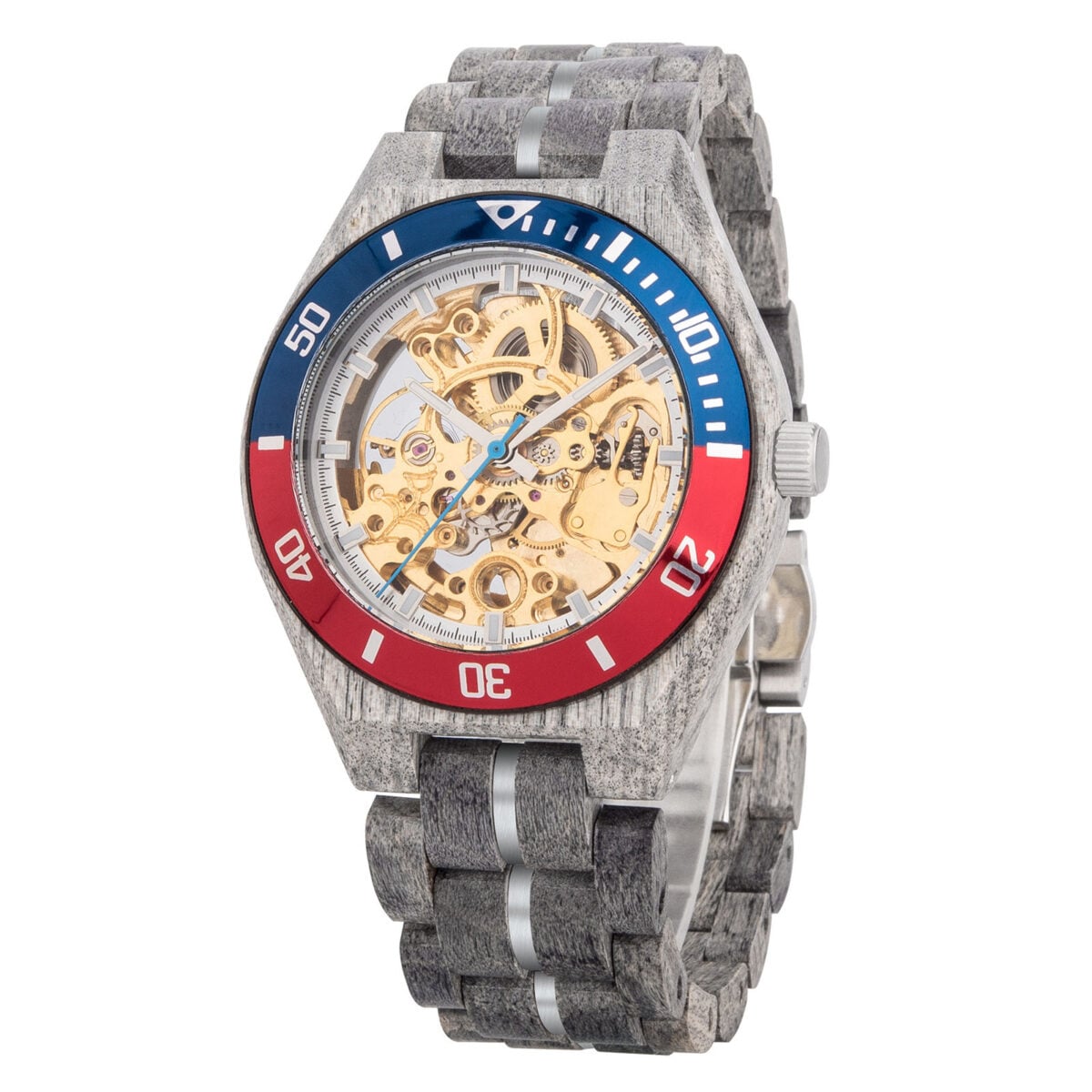 Skeleton Mechanical Wooden Watch Grey Maple Gold - Arcturus_1 Skeleton Mechanical Wooden Watch Grey Maple Gold - Arcturus_1