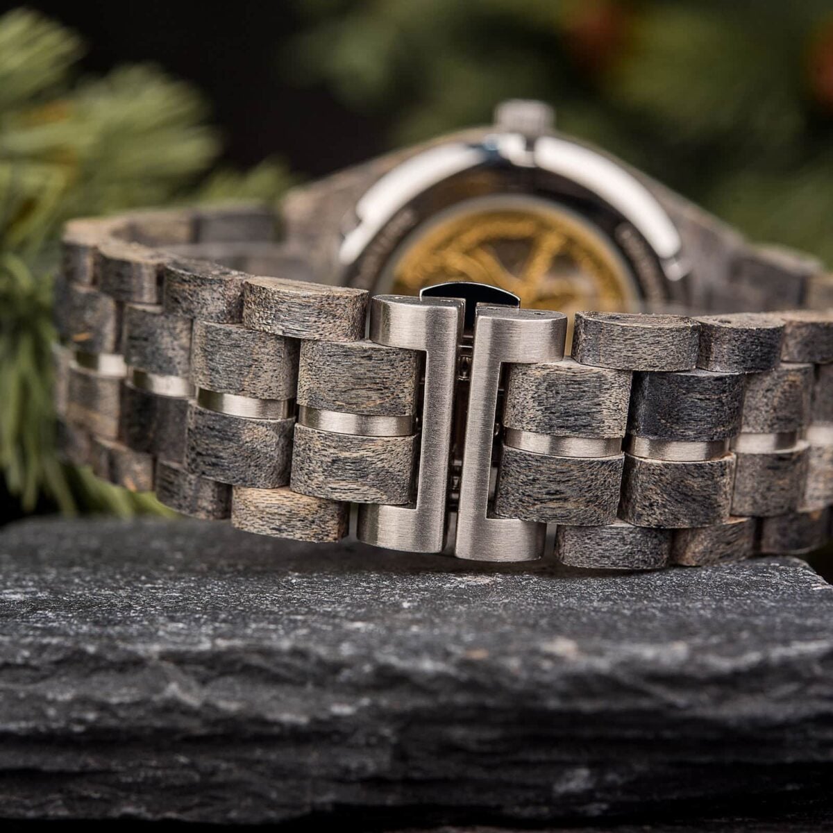 Skeleton Mechanical Wooden Watch Grey Maple Gold - Arcturus_11 Skeleton Mechanical Wooden Watch Grey Maple Gold - Arcturus_11