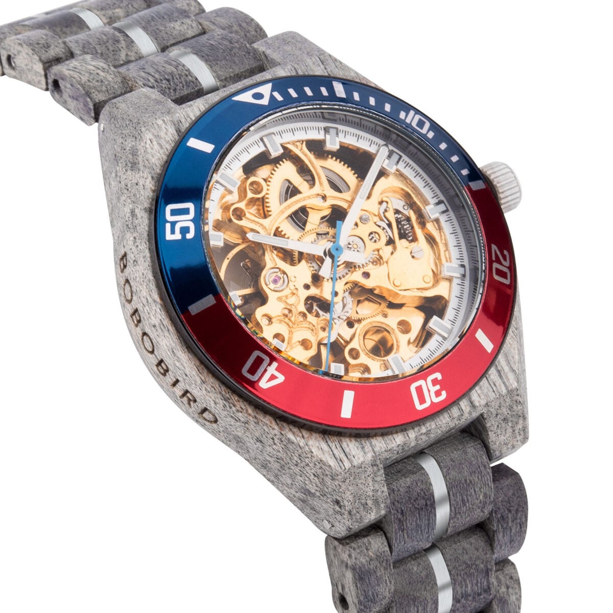Skeleton Mechanical Wooden Watch Grey Maple Gold - Arcturus_4 Skeleton Mechanical Wooden Watch Grey Maple Gold - Arcturus_4