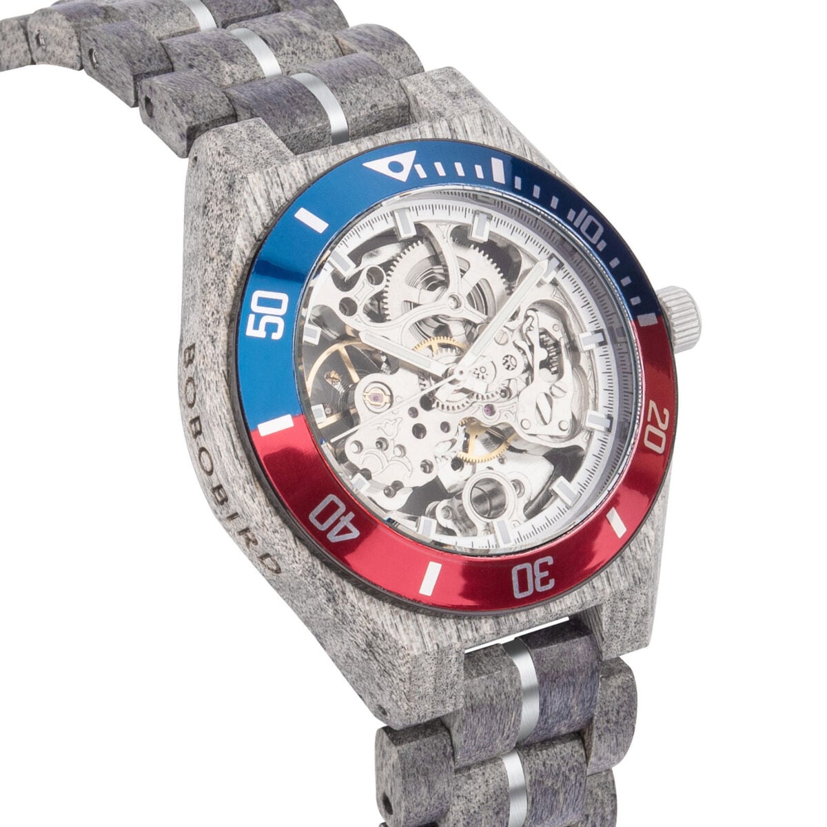 Skeleton Mechanical Wooden Watch Grey Maple Silver - Arcturus_3 Skeleton Mechanical Wooden Watch Grey Maple Silver - Arcturus_3