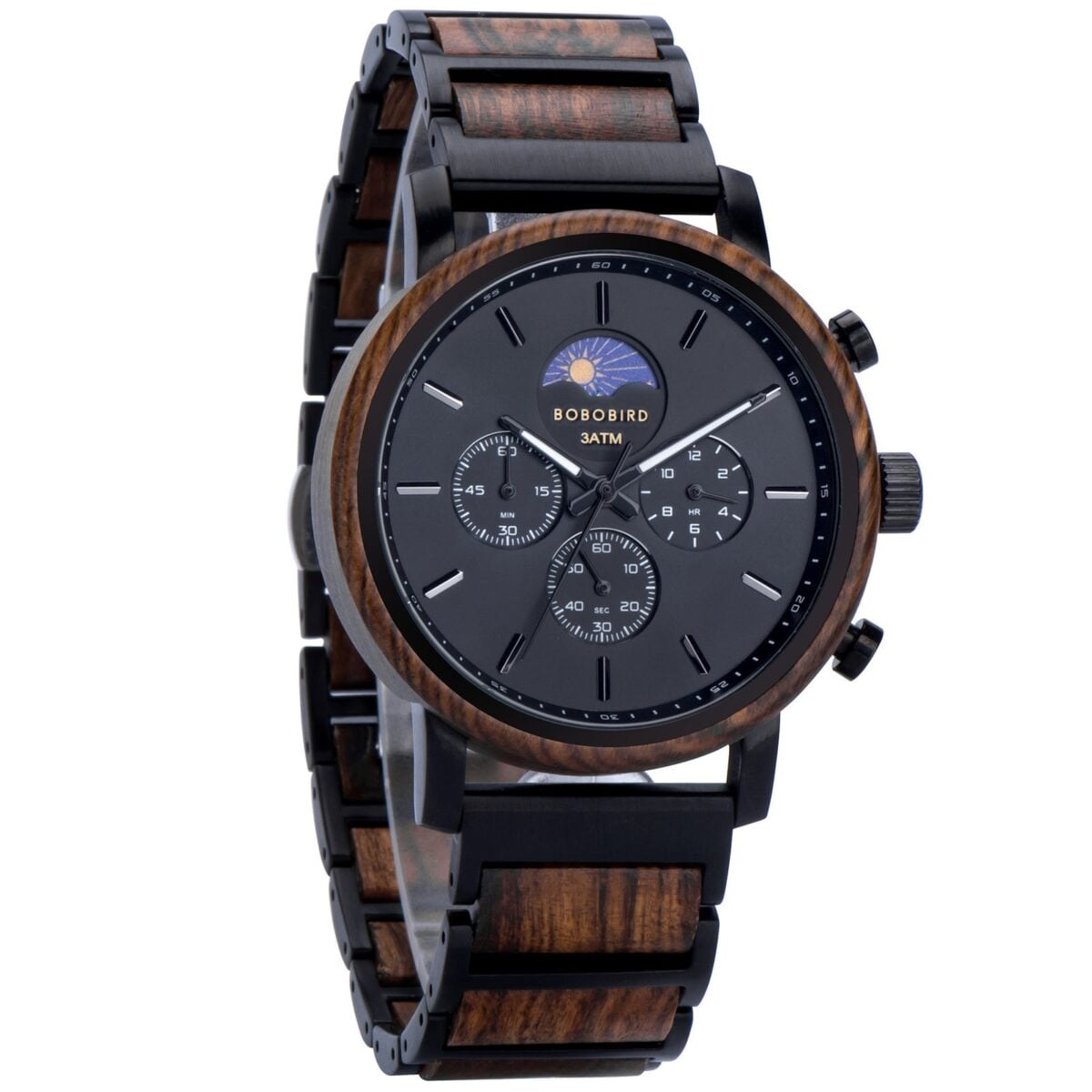 Classic Chronograph Moonphase Tigerwood Black_2 Classic Chronograph Moonphase Tigerwood Black_2