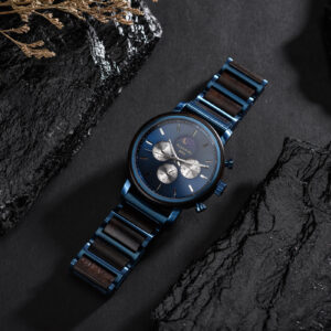 Classic Chronograph Moonphase Watch Ebony Blue