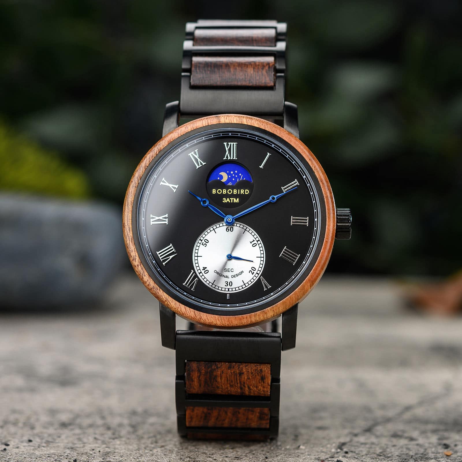 Reloj de madera clásico para caballero