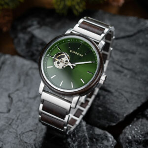 Classics Automatic Wooden Watch Collection Leadwood Green - Boshū
