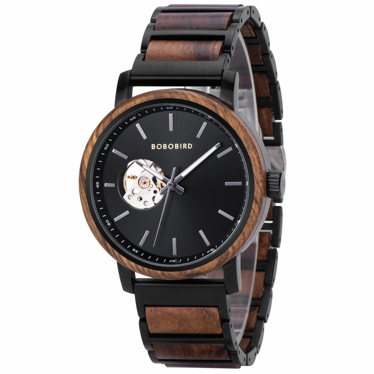 Classics Automatic Wooden Watch Collection Tigerwood Black - Boshū_2 Classics Automatic Wooden Watch Collection Tigerwood Black - Boshū_2