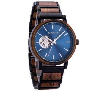 Classics Automatic Wooden Watch Collection Tigerwood Blue - Boshū_3 Classics Automatic Wooden Watch Collection Tigerwood Blue - Boshū_3