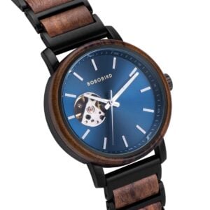 Classics Automatic Wooden Watch Collection Tigerwood Blue - Boshū_5 Classics Automatic Wooden Watch Collection Tigerwood Blue - Boshū_5