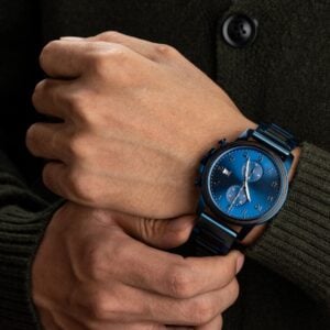 Classic Chronograph Wooden Watch Ebony Wood Blue Limited Edition (1) Classic Chronograph Wooden Watch Ebony Wood Blue Limited Edition (1)