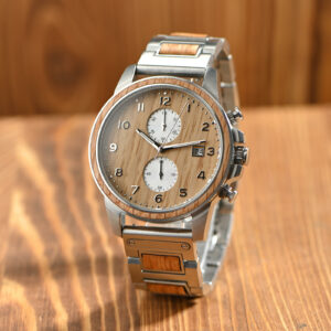 Classic Chronograph Wooden Watch Whiskey Barrel Limited Edition_4_24