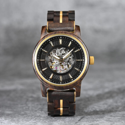 Men’s Automatic Mechanical Wooden Watch Handmade Ebony Black Limited Edition Collection – Pilot_13 Men’s Automatic Mechanical Wooden Watch Handmade Ebony Black Limited Edition Collection – Pilot