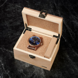 BOBO BIRD Men's Wooden Watches Classic Moonphase Movement Kosso Wood Blue Dial Sailor_9
