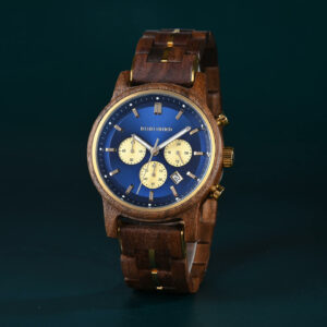 The Classic Collection Handmade Walnut Blue 44MM Limited Edition Heroes 2