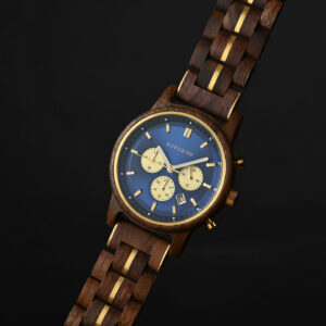The Classic Collection Handmade Walnut Blue 44MM Limited Edition - Heroes_6
