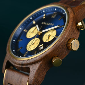 The Classic Collection Handmade Walnut Blue 44MM Limited Edition - Heroes_9