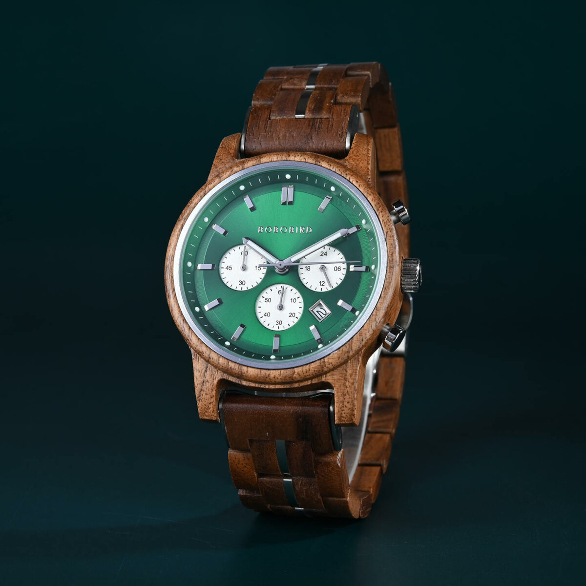 The Classic Collection Handmade Walnut Green 44MM Limited Edition - Heroes_2