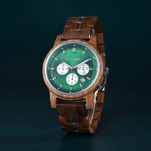 The Classic Collection Handmade Walnut Green 44MM Limited Edition - Heroes_2 Superhero Walnut Green
