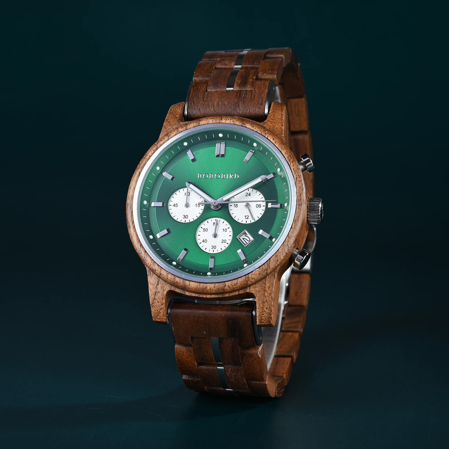 The Classic Collection Handmade Walnut Green 44MM Limited Edition Heroes 2