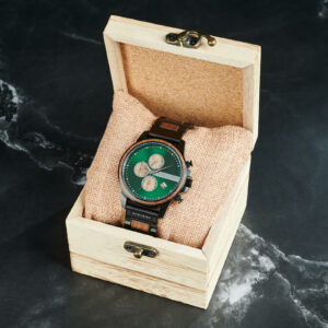 Classic Calendar Chronograph Walnut Watch Green Dial 45MM - Limited Edition (11)