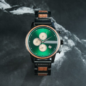 Classic Calendar Chronograph Walnut Watch Green Dial 45MM - Limited Edition (4)