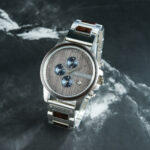 Classic Calendar Chronograph Wood Watch Ebony Dial Stainless Steel 45MM Limited Edition 5