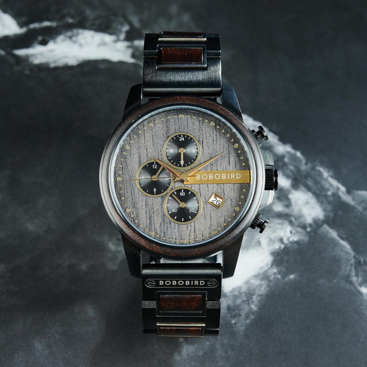 Classic Chronograph Ebony Wood Gold 45MM – Limited Edition (3) Classic Chronograph Ebony Wood Gold 45MM – Limited Edition (3)