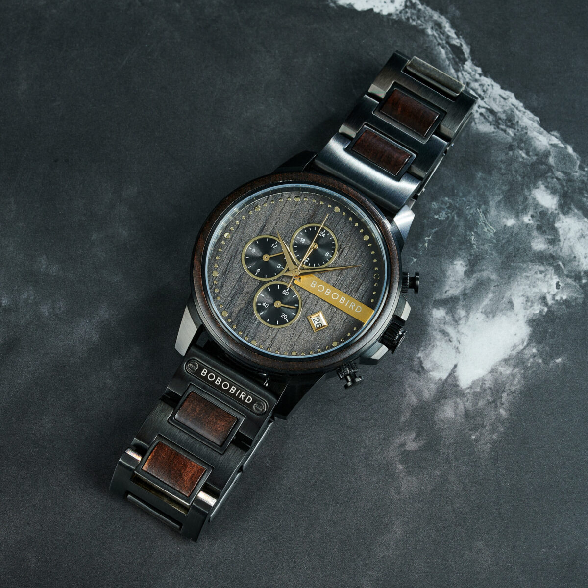 Classic Chronograph Ebony Wood Gold 45MM – Limited Edition (5) Classic Chronograph Ebony Wood Gold 45MM – Limited Edition (5)