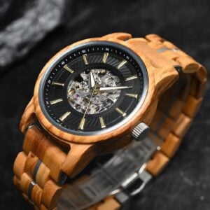 Automatic Mechanical Wooden Watch Handmade Olivewood Black Limited Edition Collection – Pilot (6) Automatic Mechanical Wooden Watch Handmade Olivewood Black Limited Edition Collection – Pilot (6)