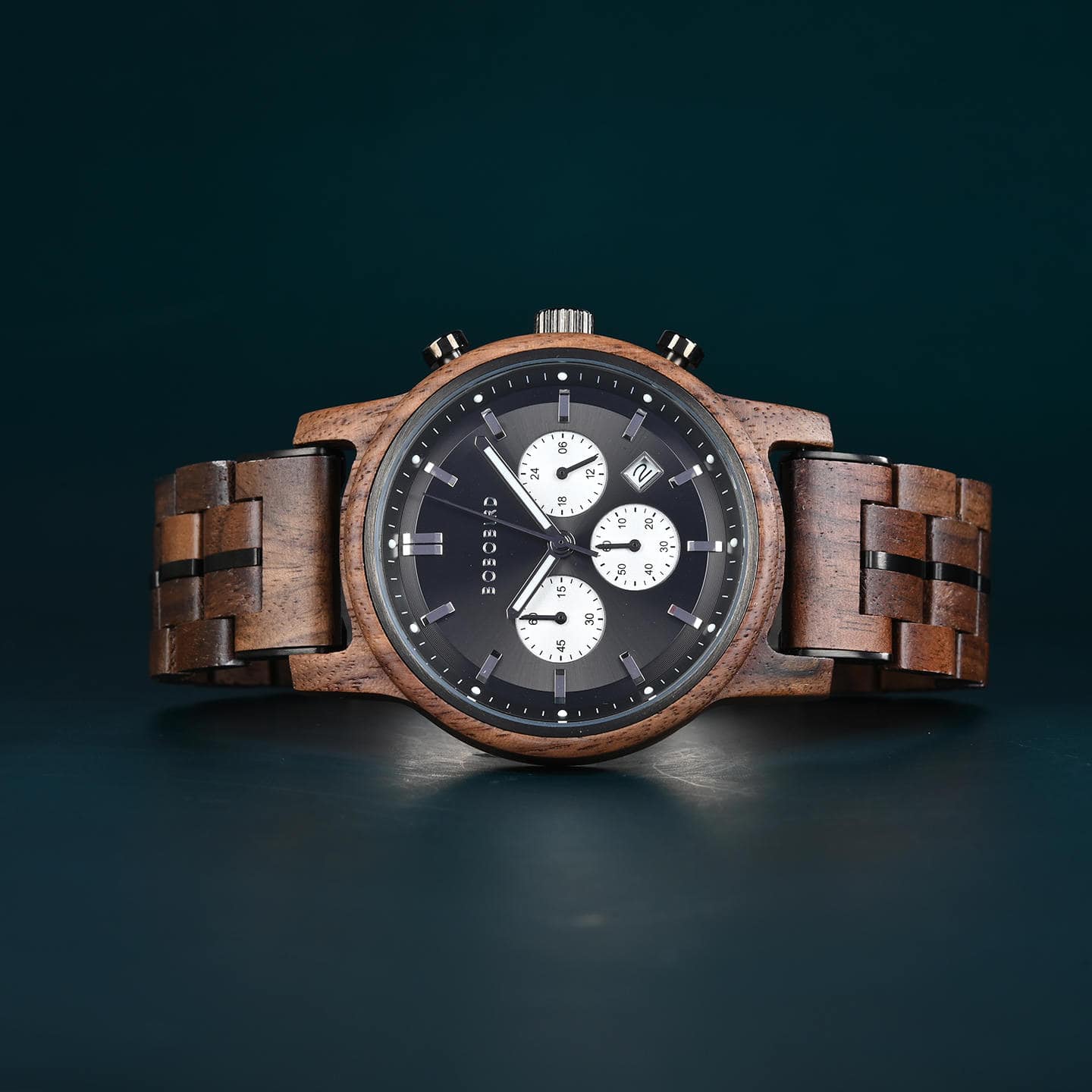 The Classic Collection Handmade Walnut Black 44MM Limited Edition