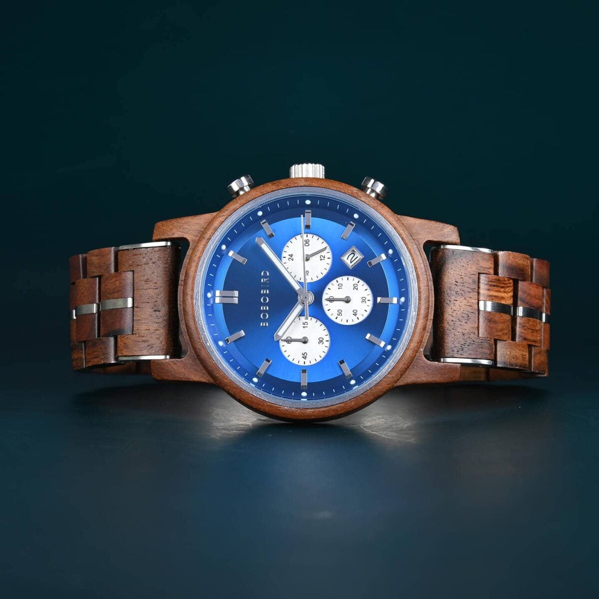 The Classic Collection Handmade Walnut Blue 44MM Limited Edition – Superhero_3 The Classic Collection Handmade Walnut Blue 44MM Limited Edition – Superhero_3