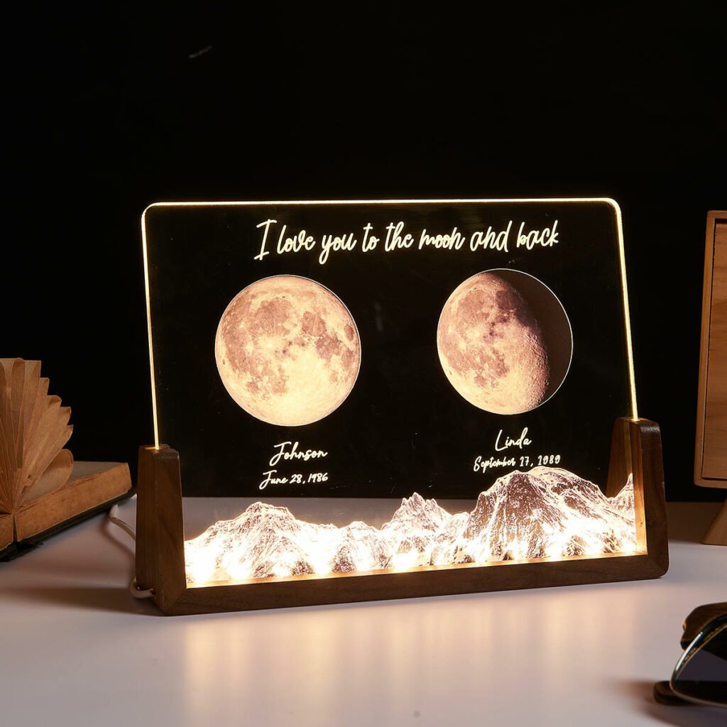 Personalized Moon Phase Night Light