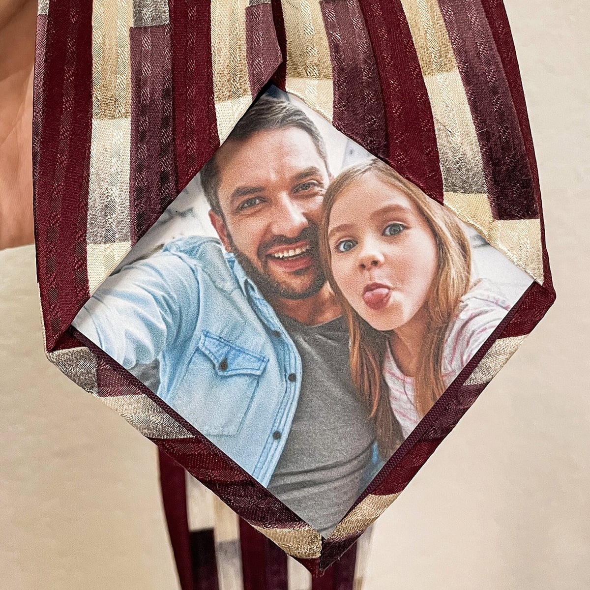 Custom Photo Tie Patch - Best Gift for Father of the Bride/Groom