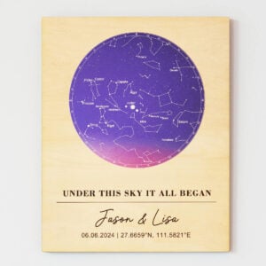 Custom Star Map (9) Personalized Star Map by Date