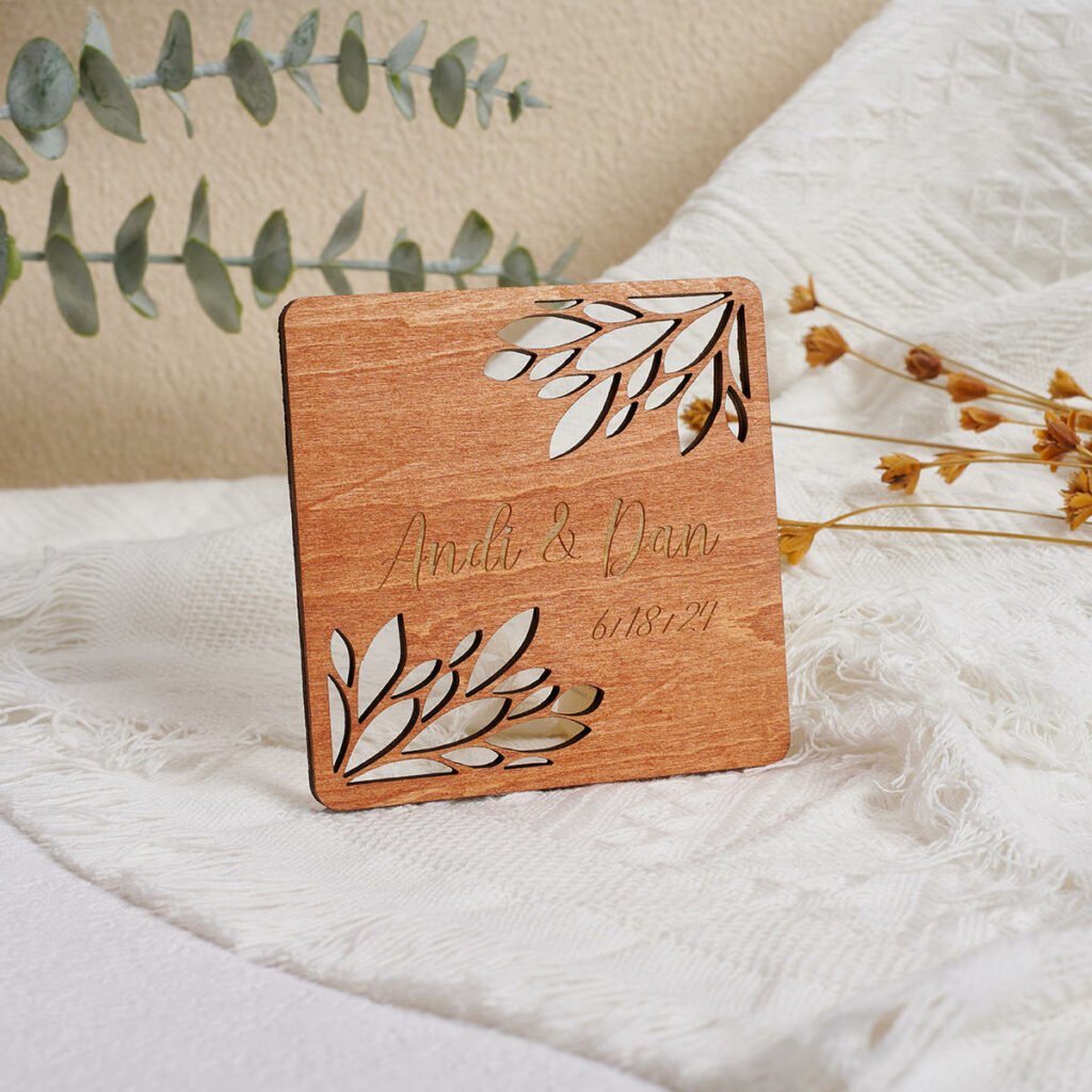 Personalized wooden Coaster