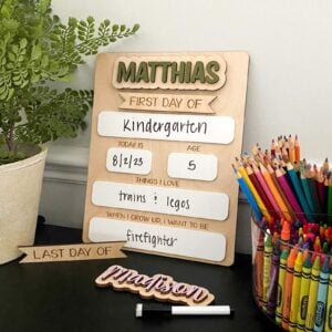 Personalized First Day of School Sign Personalized First Day of School Sign